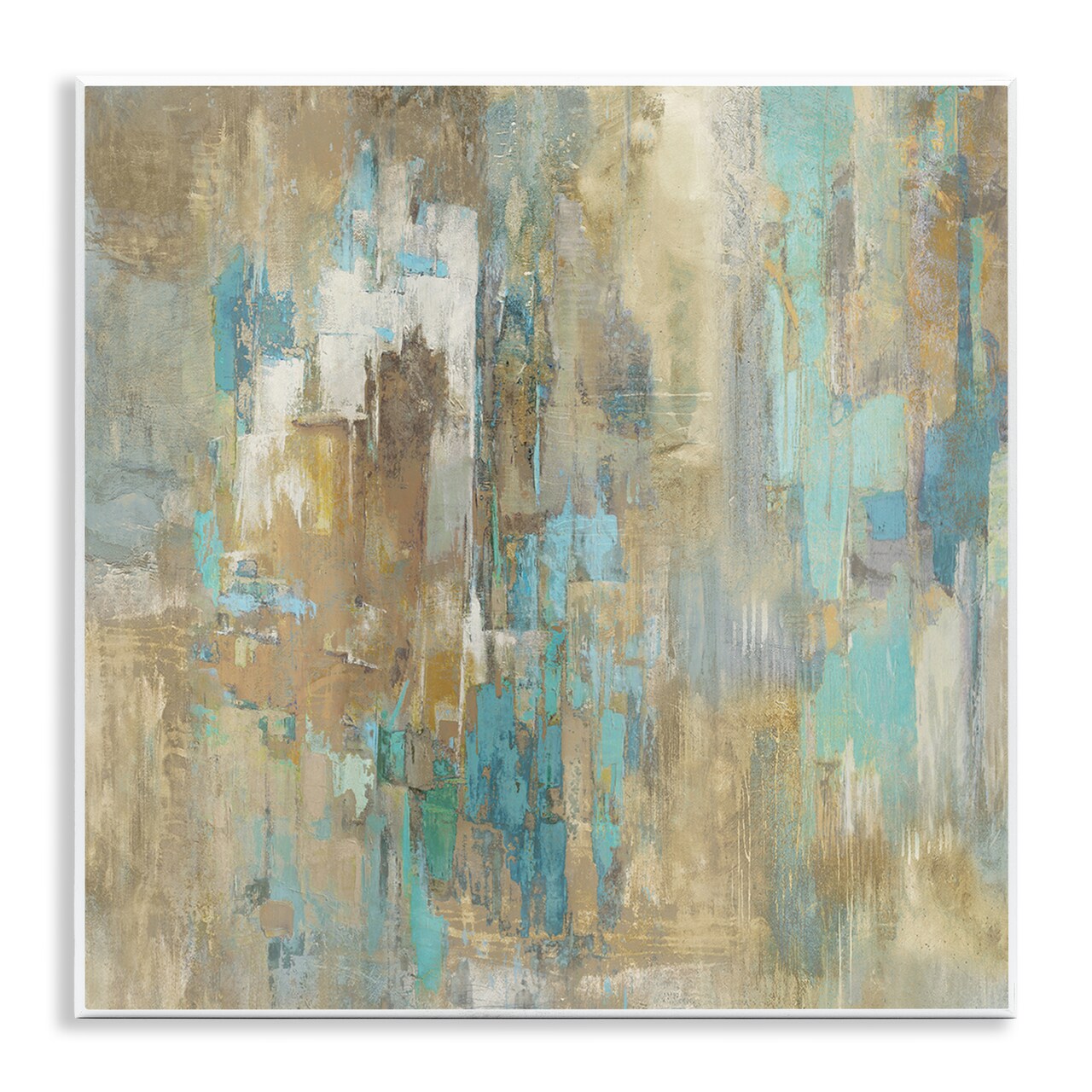 Stupell Industries Complex Abstract with Blue Wall Plaque Art Design by Justin Turner